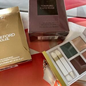 TOM FORD Soleil Emerald Dusk Eye Color Quad 6g + Coffee Rose 1 oz holiday set